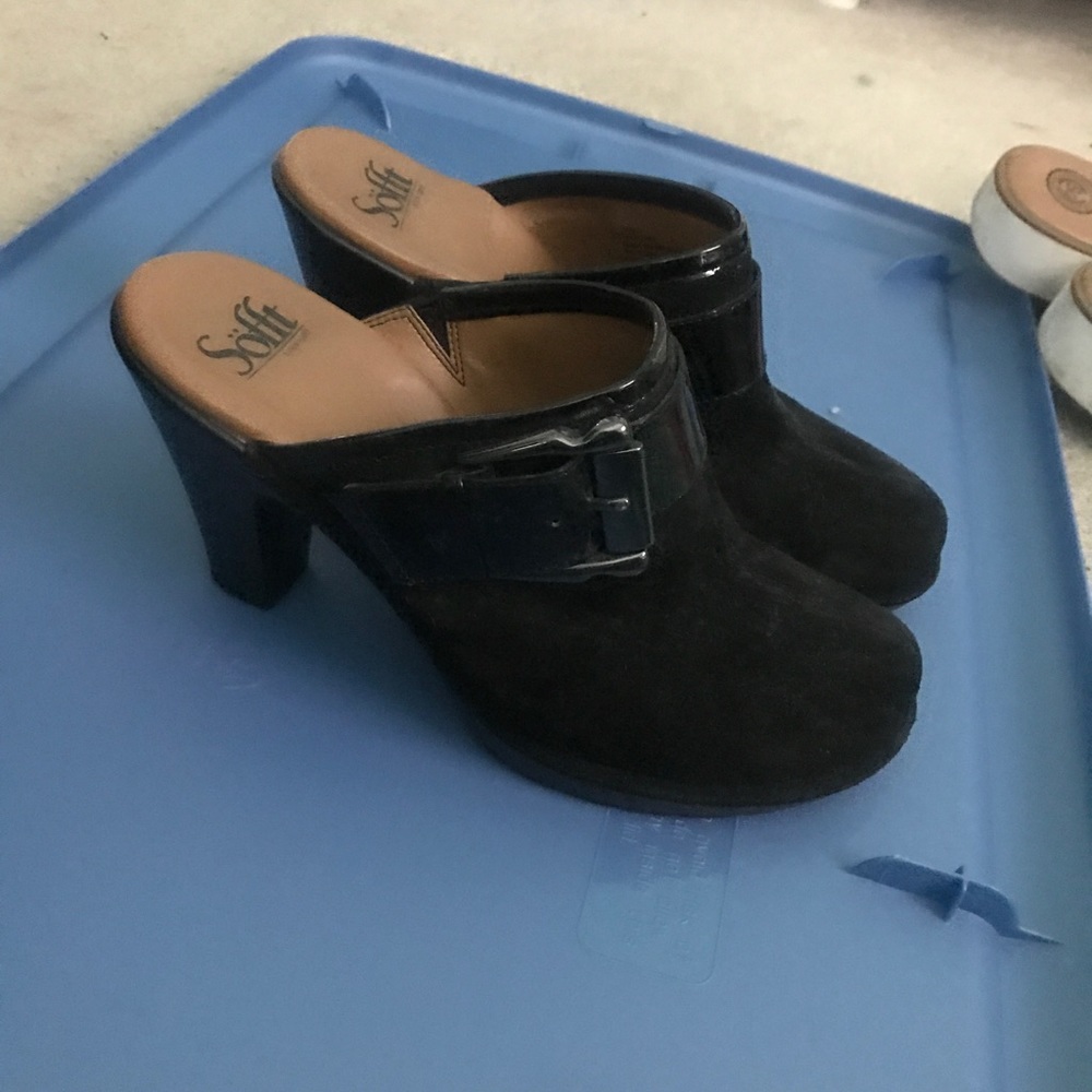Black slip in heels